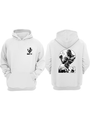 The Wert Gian Galang Tasarım Ön Arka Baskılı Normal Kalıp Beyaz Sweatshirt