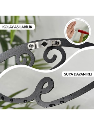 TolCamp Yemek Masası Dekoru, Vazo Altlığı, Çiçeklik | Tokio Metal Köprü Raf | Endüstriyel 90.5  cm   x  37  cm   x  18.5  cm