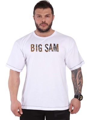 Beyaz Pamuklu Tişört Big Sam 2794