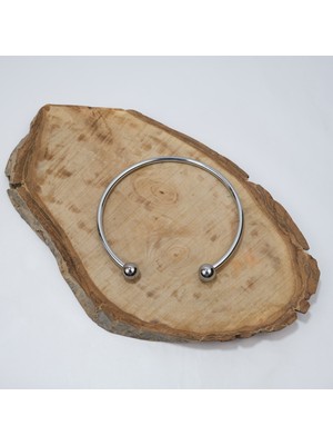 Prestij Boncuk Gümüş Renk Yuvarlak Uçları Vidalı Çanta Sapı