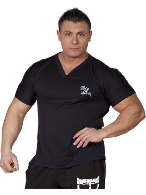 V Yaka Dar Kesim Tişört Big Sam 2617