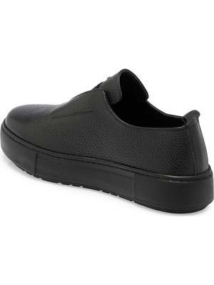 Tergan Siyah Deri Kadın Sneaker - K24S1Ay67574-A23