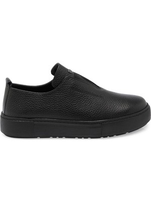 Tergan Siyah Deri Kadın Sneaker - K24S1Ay67574-A23