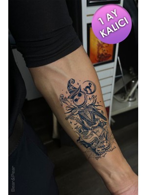 BP Tattoo 1 Ay Kalıcı Halloween Tattoo Geçici Cadılar Bayramı Unisex Dövme