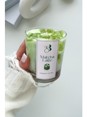 Bliss Beam Candle Decoration Kahve Kokulu Doğal El Yapımı Matcha Çayı Dekorasyon Soya Mumu