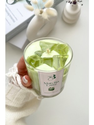 Bliss Beam Candle Decoration Kahve Kokulu Doğal El Yapımı Matcha Çayı Dekorasyon Soya Mumu