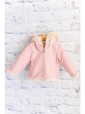 Unisex Çocuk Çift Taraflı Mont - Pembe