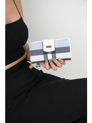 Silver Polo Silver & Polo Mavi - Kemik SP928 Kadın Cüzdan & Kartlık