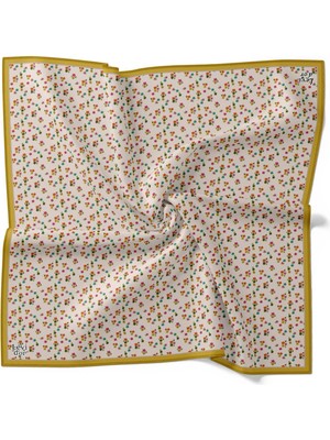 Levidor Tivil İpek Eşarp 4110 - 12 Sarı Karışık Desen