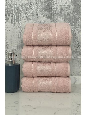 Blossom El-Yüz Havlusu 4 Adet-Pembe