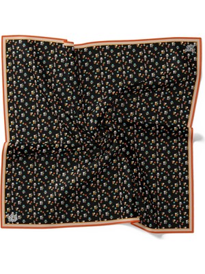 Levidor Tivil İpek Eşarp 4110 - 8 Siyah Karışık Desen