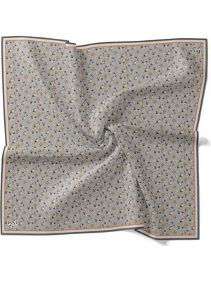 Levidor Lêvi D'or Tivil İpek Eşarp 4110 - 15 Gri Karışık Desen