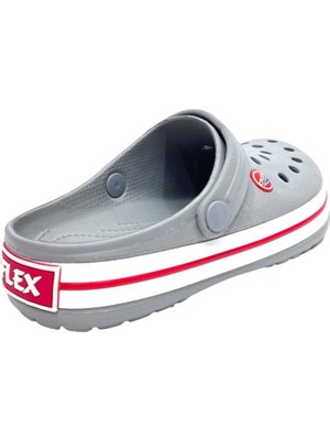 Liger Unisex Gri Medikal Hemşire Sabo Terlik Konforlu Eva Malzeme ile Düz Taban Tasarımı