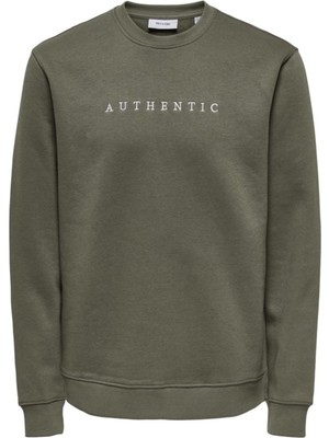 Only & Sons Onsconnor Authentıc Reg Crew Neck Sweat Haki 22030625