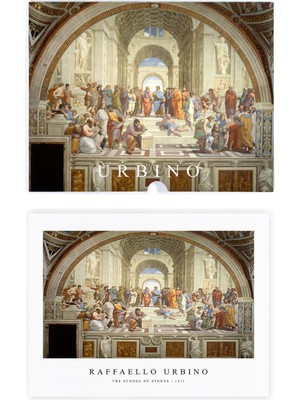 Guguk The School Of Athens, Raffaello Da Urbino, A4 Poster