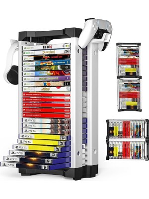 Hobimtek Oyun Depolama Kulesi 23 Kapasiteli Oyun Standı Rafı Ps5/ps4/xbox One/xbox 360/XBOX Serisi X/s/switch Oyun Kutuları TY-2847