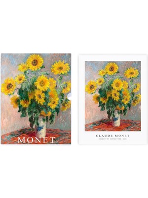 Guguk Bouquet Of Sunflowers, Özel Tasarım Kılıflı, A4 Poster