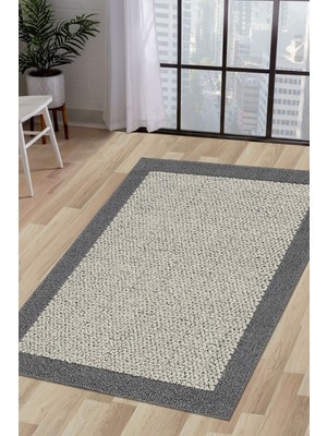 Diji Dekor Halı Krem  KR4040 Yıkanabilir Saçaksız Kesme Ince Yolluk Kilim Salon Halısı Modelleri