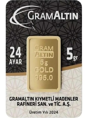 5 Gram 24 Ayar Külçe Gram Altın Ziynet Gold