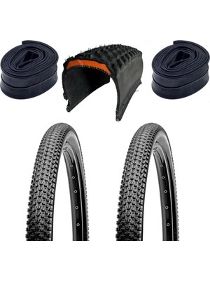 Bike And Art Black Cat 5mm Zırhlı 29X2.10 Zırhlı Dağ Bisikleti Lastiği Iç Dış Ön Arka Set