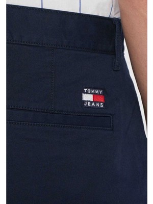 Tommy Hilfiger Erkek Marka Logolu Şık Görünüşlü  Kısa Kapri Pantolon Lacivert Kapri DM0DM18812-C1G