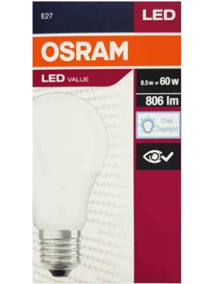 Osram 8.5W Beyaz Renk LED Ampul E-27 6500K 10 Parça 806 Lumen Güç Tüketimi