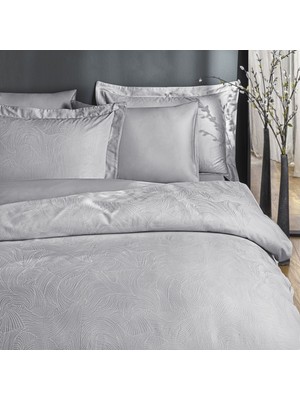 Linens Premium Wave Pamuk Jakar Nevresim Takımı King Gri