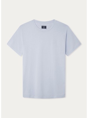 Hackett Bisiklet Yaka Açık Mavi Erkek T-Shirt HM500796
