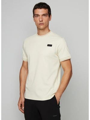 Hackett Bisiklet Yaka Bej Erkek T-Shirt HM500782