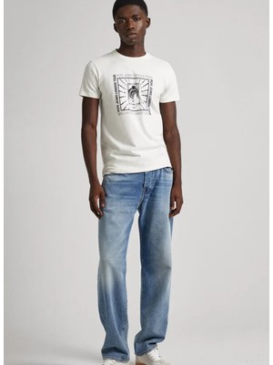 Pepe Jeans Bisiklet Yaka Baskılı Taş Erkek T-Shirt PM509225 837 Chuck