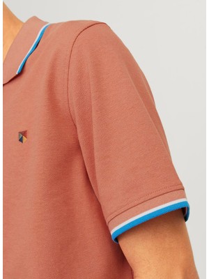 Jack & Jones Polo Yaka Turuncu Erkek T-Shirt Jprbluwın Polo Ss Noos