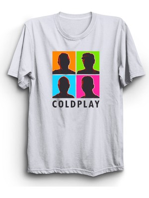 The Fame Coldplay, 4 Color Pic, Rock Metal Müzik Grubu %100 Pamuk Tişört