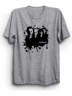 The Fame Coldplay, Black Design, Rock Metal Müzik Grubu %100 Pamuk Tişört