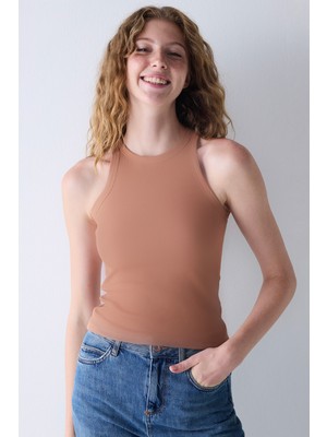 Camel Halter Yaka Üst