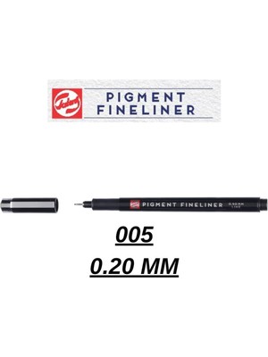 Talens Teknik Çizim Kalemi Pigment Fineliner Kalem Siyah 005 0.20MM