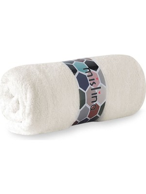 Mislina Deluxe Wellsoft Battaniye Ekru Çift Kişilik 200X220 cm