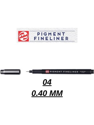 Talens Teknik Çizim Kalemi Pigment Fineliner Kalem Siyah 04 0.40MM