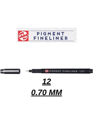 Talens Teknik Çizim Kalemi Pigment Fineliner Kalem Siyah 12 0.70MM