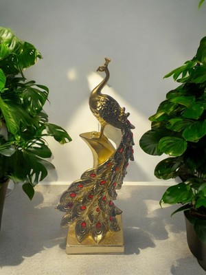 Gitti Gitti Gitti GittiDikey Taşlı Tavuskuşu  Dekoratif Obje