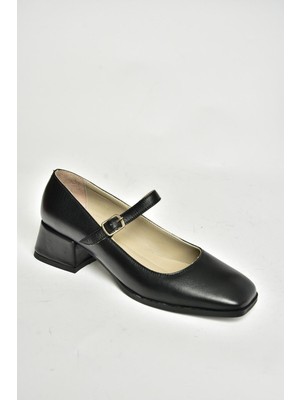 Fox Shoes T908014103 Siyah Alçak Topuklu Kadın Ayakkabı