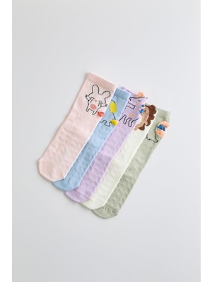 Katia & Bony Çocuk 5 li Paket Hayvan Desenli Soket Çorap Çok Renkli