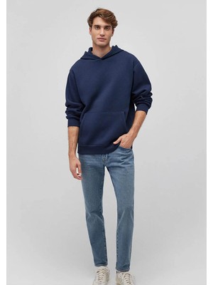 Mavi Erkek Sweatshirt Lacivert M0S10275-70490 Kapüşonlu  Loose