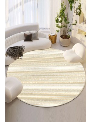 Chilai Home Slide Bej Çap Dekoratif Halı Djt 120 x 120