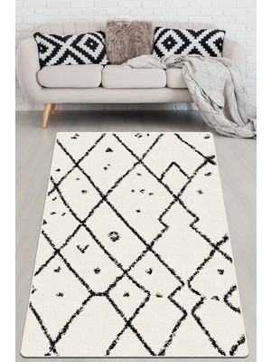 Chilai Home Dalmata Djt Modern Tasarım Yıkanabilir Halı, Salon Halısı , Dekoratif Halı 80 x 200