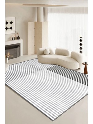 Woserl Ekru Dekoratif Halı Dikdörtgen Djt