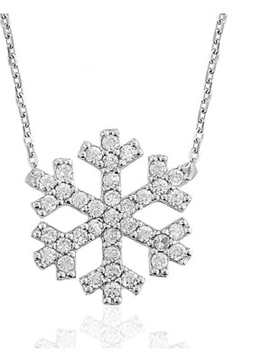 Kaufhier Gümüş Kar Tanesi Bayan Kolye