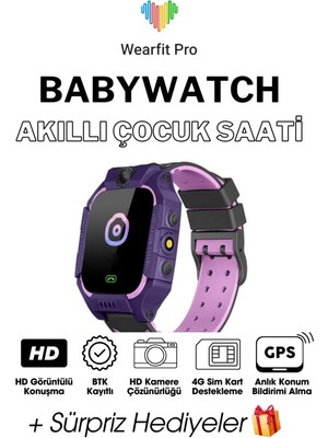 Wearfit Pro Çocuk Akıllı Kol Saati Tft Ekran Gps Kamera Oyun Hesap Arama Özellikleri ve Btk Kayıtlı