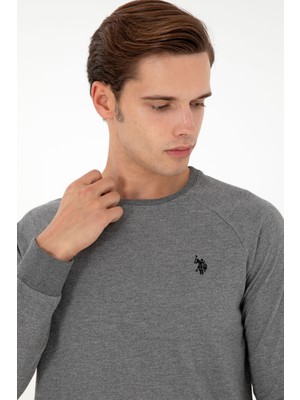 U.S. Polo Assn. Erkek Antrasit Melanj Sweatshirt 50295159-VR081