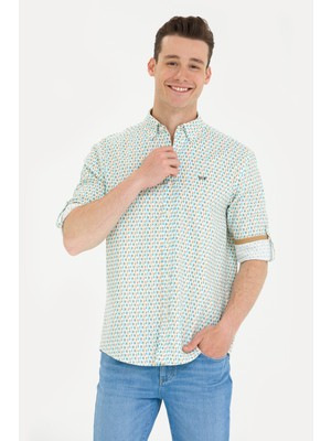 U.S. Polo Assn. Erkek Mint Gömlek Desenli 50264070-VR090
