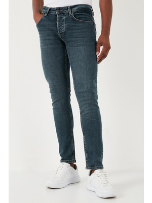 Buratti Streç Pamuklu Slim Fit Normal Bel Dar Paça Jeans Erkek Kot Pantolon 1131S11NAPOLI